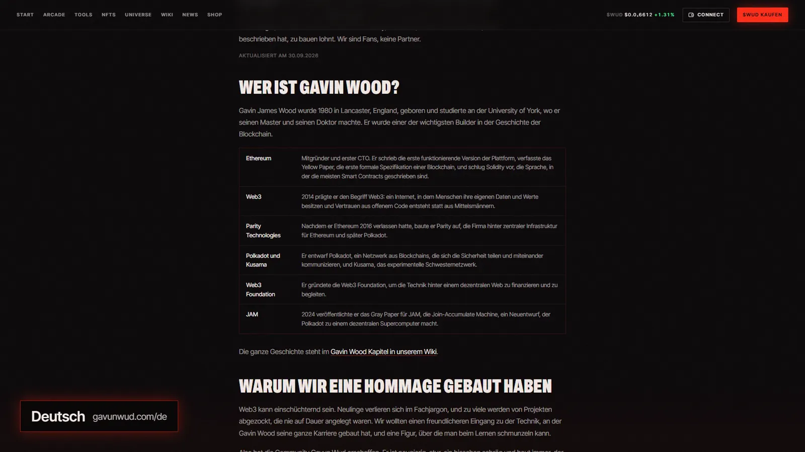 The Gavin Wood guide in German